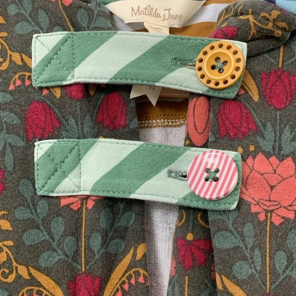 Girls Matilda Jane Hooded Vest Size 10 Floral & Polka Dots EUC - Picture 4 of 7